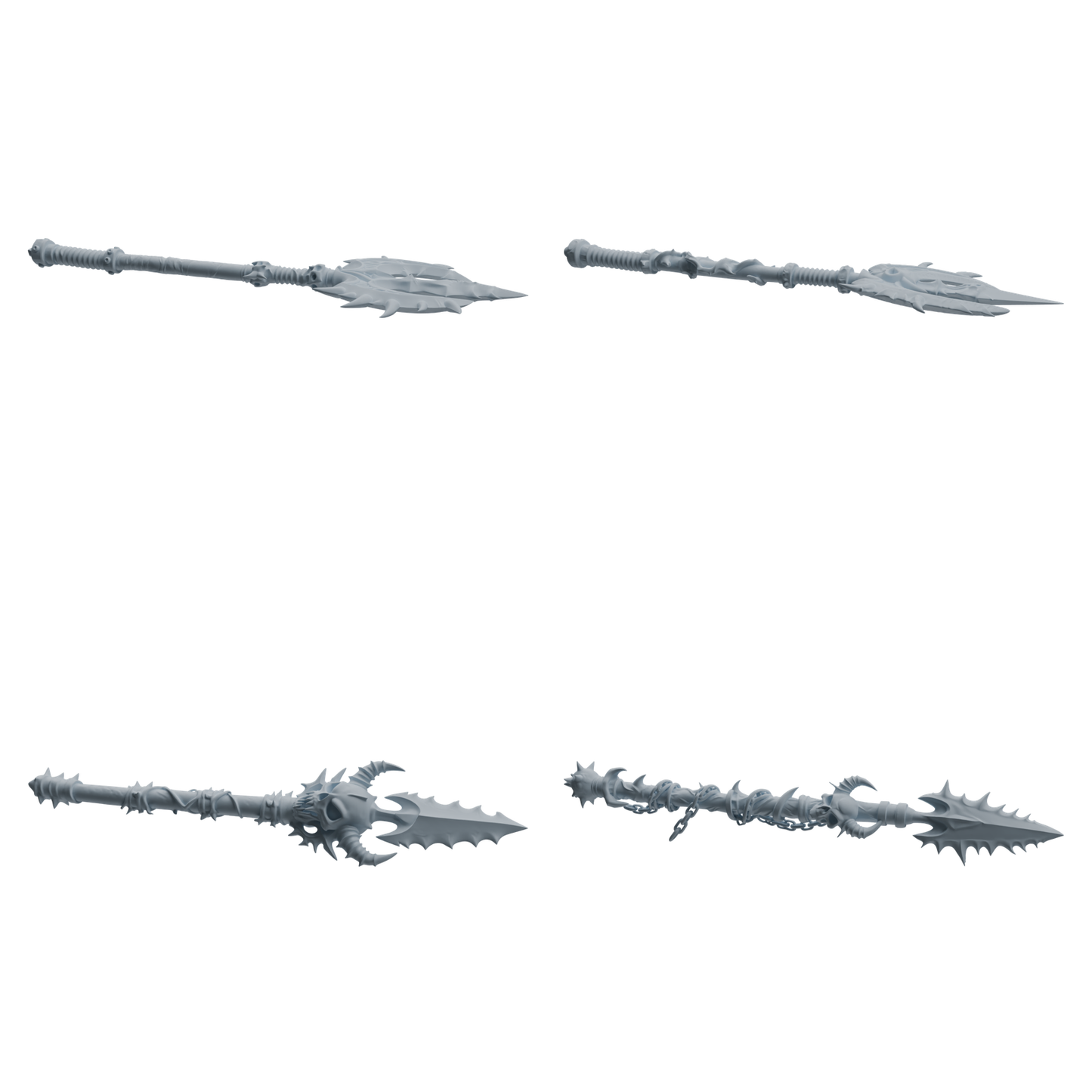 MRY-SFW LYGS419 Spiked Decorative Spear Weapon Modern Model 4 pcs