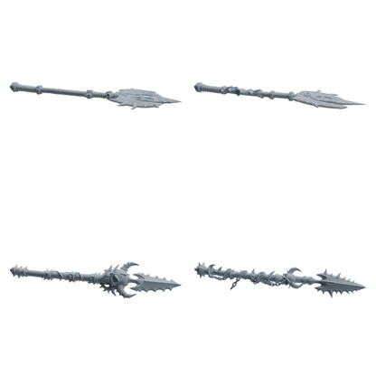 MRY-SFW LYGS419 Spiked Decorative Spear Weapon Modern Model 4 pcs