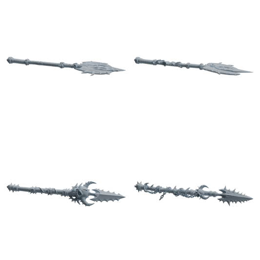 MRY-SFW LYGS419 Spiked Decorative Spear Weapon Modern Model 4 pcs