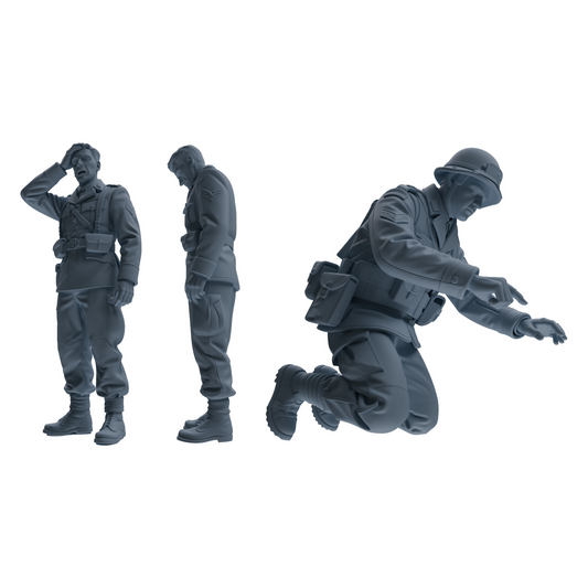 MRY-SFW SSTR194 Miniatures Soldier Model Kit Combat Command  – LCD 3D printed resin model kit, image 1