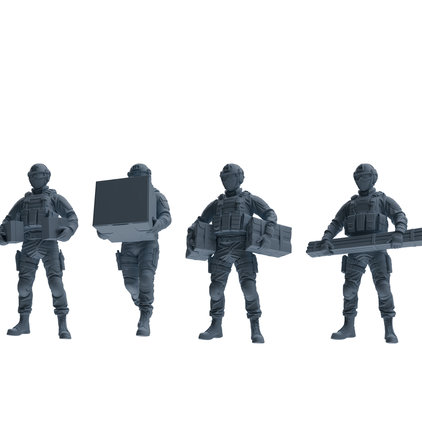 MRY-SFW SSTR344 Modern American Mercenary Carrying Four-Person Group