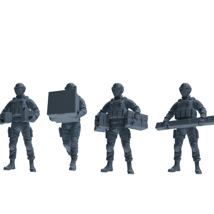 MRY-SFW SSTR344 Modern American Mercenary Carrying Four-Person Group
