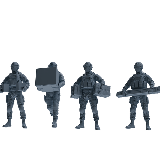 MRY-SFW SSTR344 Modern American Mercenary Carrying Four-Person Group