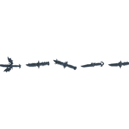 MRY-SFW LYGS404 Dark Style Dagger Weapon Modern Model 5 pcs