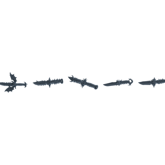 MRY-SFW LYGS404 Dark Style Dagger Weapon Modern Model 5 pcs