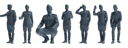 MRY-SFW LYGR732 WWII Soviet Army War Scene Daily Routine 2 Seven-Person Group