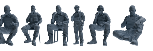MRY-SFW SSTR028 Miniatures Soldier Model Kit 1993 Mogadishu  – LCD 3D printed resin model kit, image 1