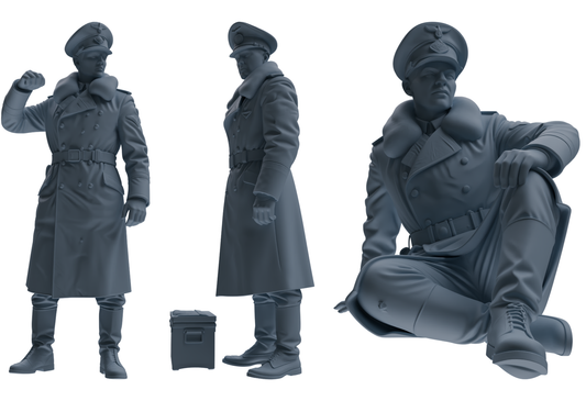 MRY-SFW LYGR709 WWII German Army Logistics Scene Three-Person Internal Conflict Group