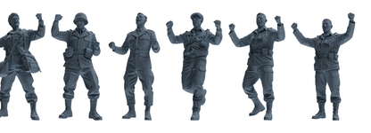 MRY-SFW SSTR060 Miniatures Soldier Model Kit Hacksaw Ridge Rescue Story WWII U.S. Army Six-Person Celebrating Group