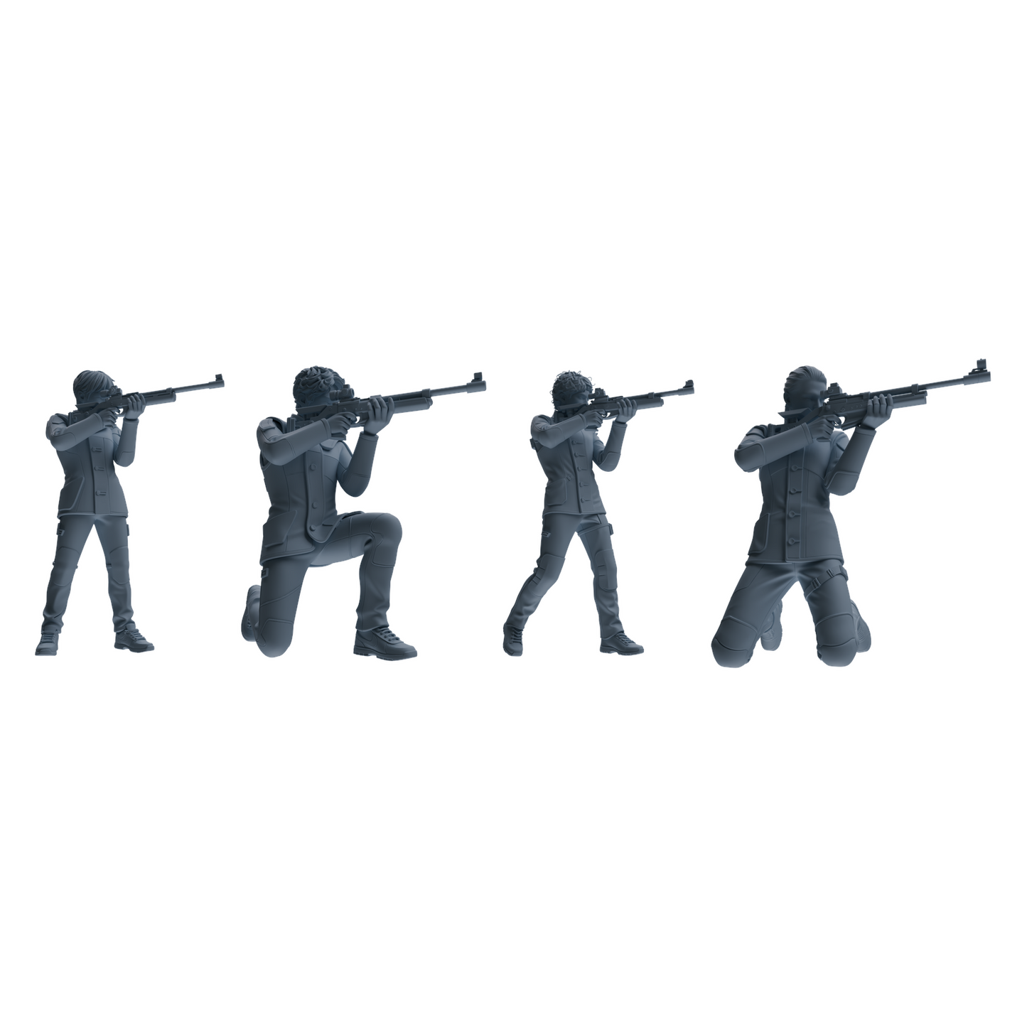 MRY-SFW LYTR795 Shooter Figure Modern Model 4 pcs Miniature Car Diorama Figures Scene Props Accessories Resin
