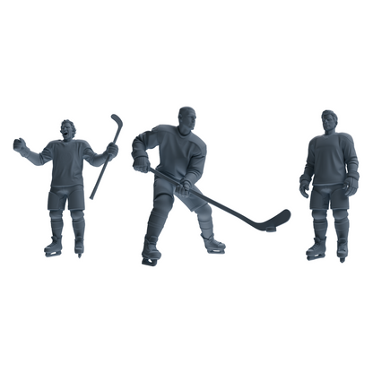 MRY-SFW LYTR794 Hockey Figure Modern Model 3 pcs Miniature Car Diorama Figures Scene Props Accessories Resin