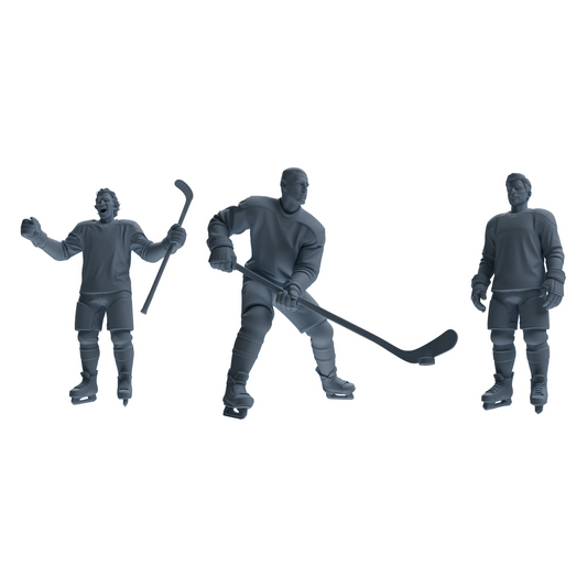 MRY-SFW LYTR794 Hockey Figure Modern Model 3 pcs Miniature Car Diorama Figures Scene Props Accessories Resin