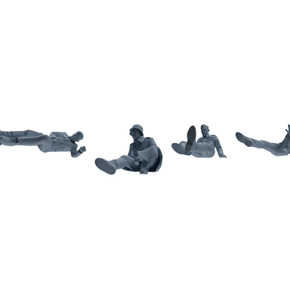 MRY-SFW SSTR216 WWII German Wounded Soldiers Four-Person Group