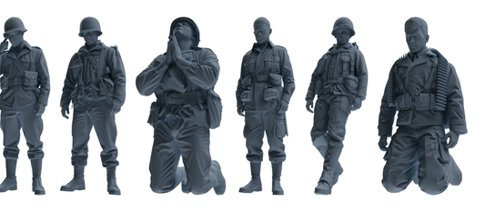 MRY-SFW SSTR071 Miniatures Soldier Model Kit Saving Ryan in  – LCD 3D printed resin model kit, image 1