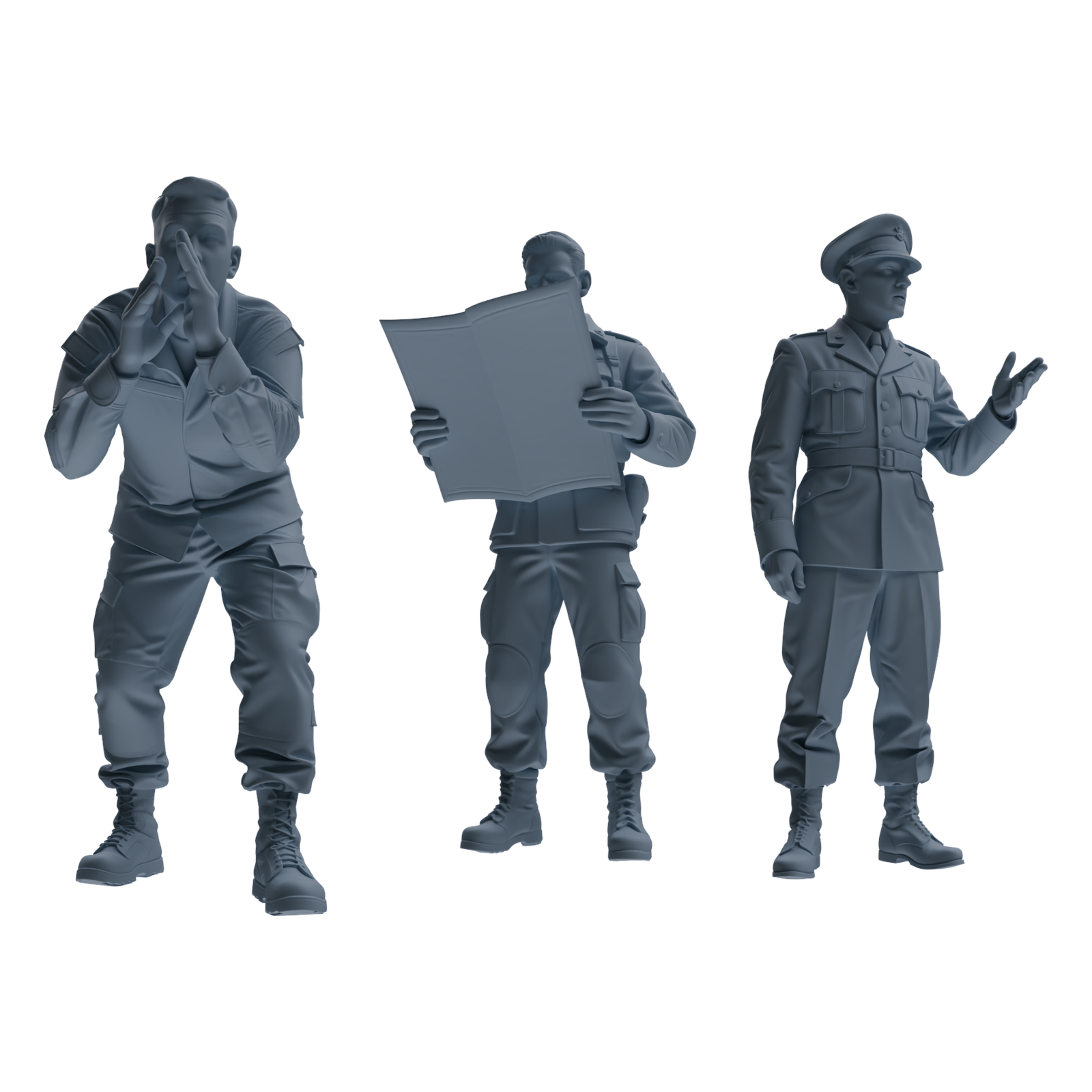 MRY-SFW SSTR184 Miniatures Soldier Model Kit Command Soldier Pose Mode ...