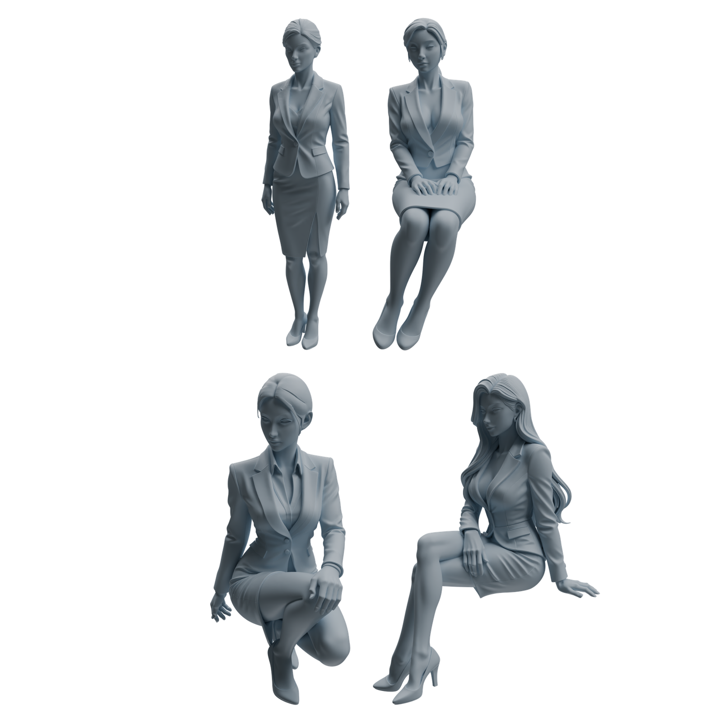 MRY-SFW LYTR975 Business-Suit Office Woman Character Modern Model 4 pcs