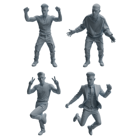 MRY-SFW LYTR926 Nightclub Style Man Character Modern Model 4 pcs