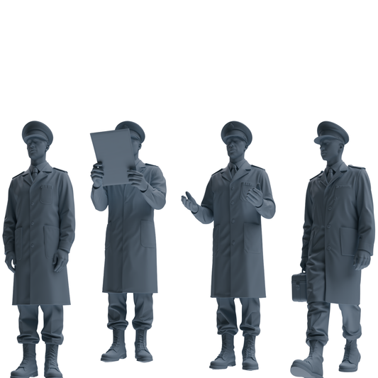 MRY-SFW SSTR240 Modern French Army Medic Four-Person Group – LCD 3D printed resin model kit, image 1
