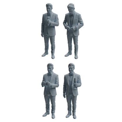 MRY-SFW LYTR945 Banquet Host Man Character Modern Model 4 pcs