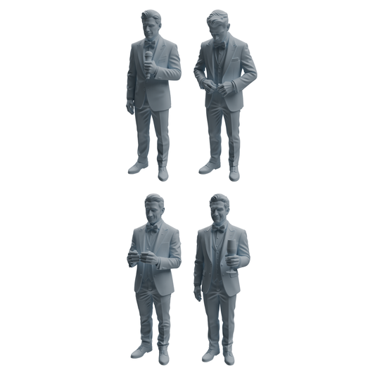 MRY-SFW LYTR945 Banquet Host Man Character Modern Model 4 pcs