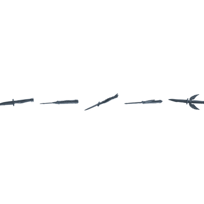 MRY-SFW LYGS398 Wing Shaped Dagger Weapon Modern Model 5 pcs
