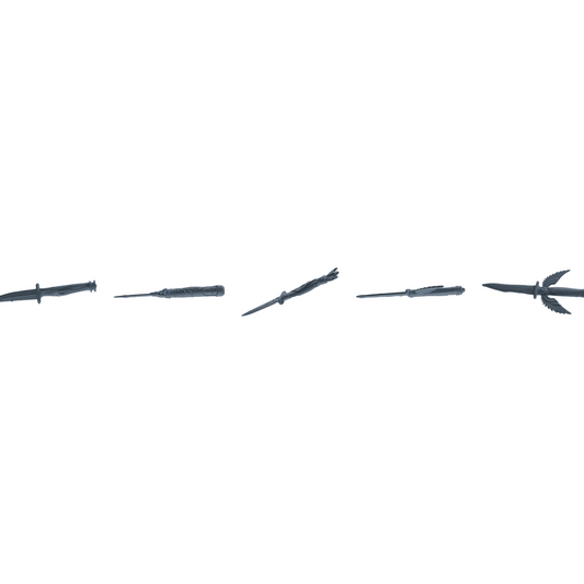 MRY-SFW LYGS398 Wing Shaped Dagger Weapon Modern Model 5 pcs