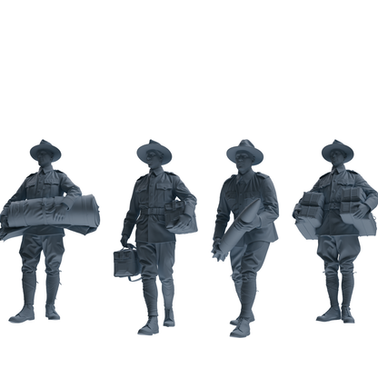 MRY-SFW SSTR264 WWI U.S. Army Logistics Soldier Logistics Four-Person Group