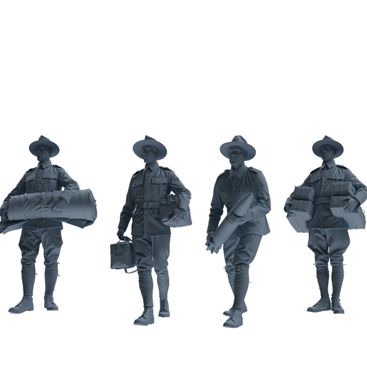 MRY-SFW SSTR264 WWI U.S. Army Logistics Soldier Logistics Four-Person Group