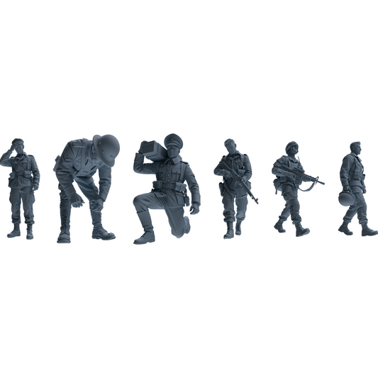 MRY-SFW SSTR199 Multi-Functional Combat Soldier Pose Modern  – LCD 3D printed resin model kit, image 1