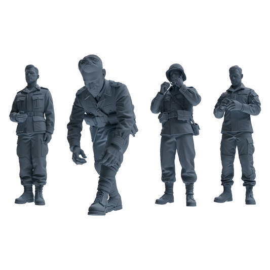MRY-SFW SSTR210 Miniatures Soldier Model Kit WWII Soldier Or – LCD 3D printed resin model kit, image 1