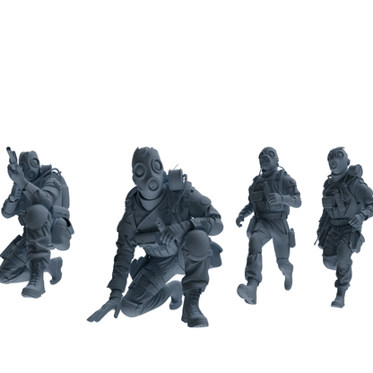 MRY-SFW SSTR343 Modern Counter-Terrorism SWAT Breacher Combat 4 Four-Person Group