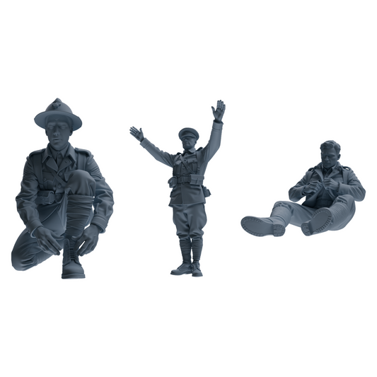 MRY-SFW SSTR203 Miniatures Soldier Model Kit WWI Soldier Pos – LCD 3D printed resin model kit, image 1