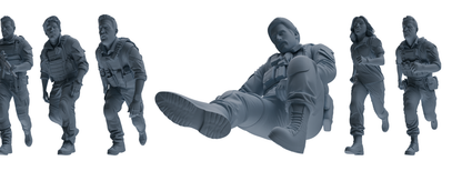 MRY-SFW SSTR011  Miniatures Soldier Model Kit Modern Navy SEAL Six-Person Assault Group