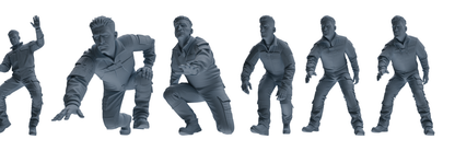 MRY-SFW LYGR687 Modern U.S. Military Six-Person Groping Group