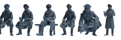 MRY-SFW LYGR708 WWII German Army War Scene Six-Person Tactical Designation Group
