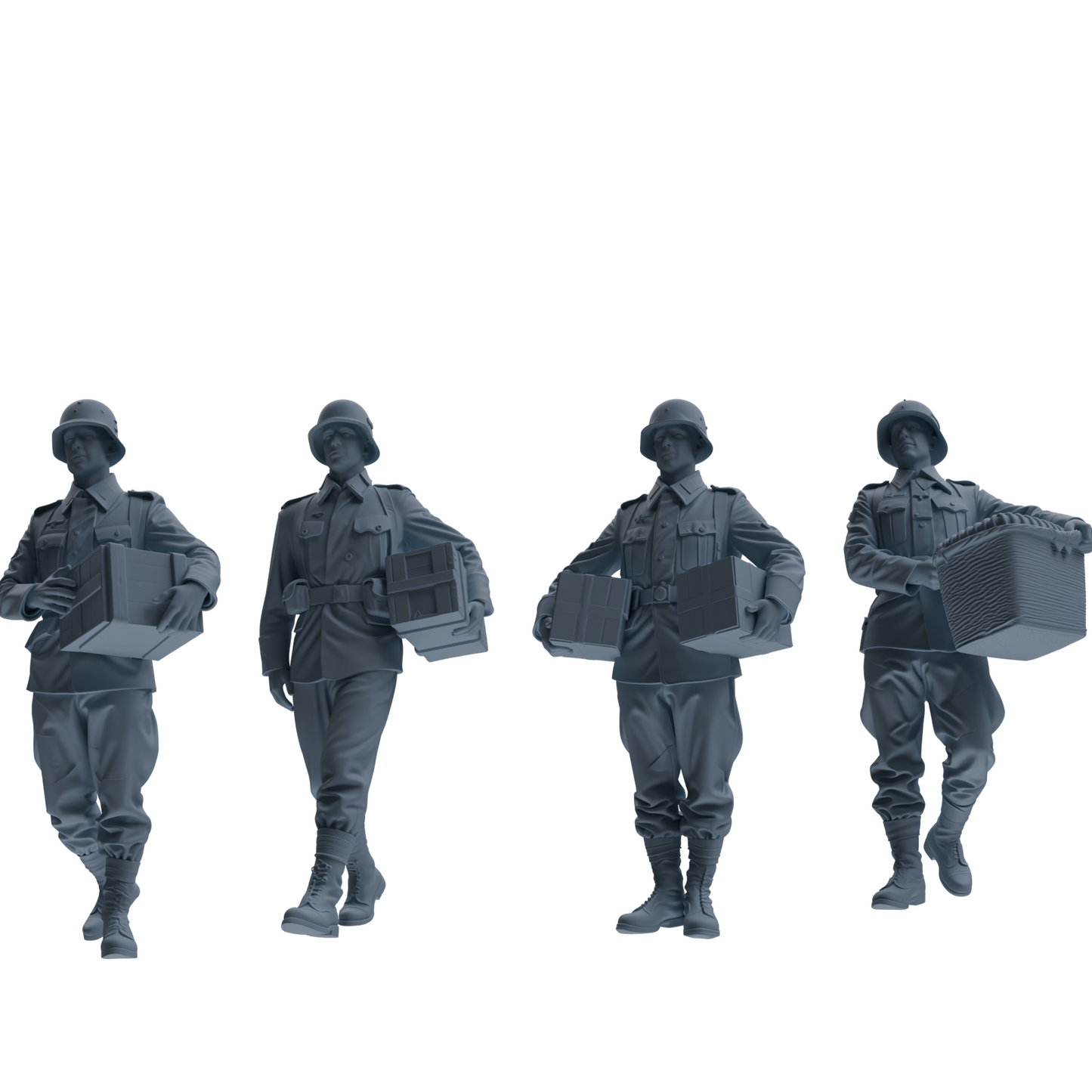 MRY-SFW SSTR220 WWII French Army Logistics Soldier Logistics Four-Person Group