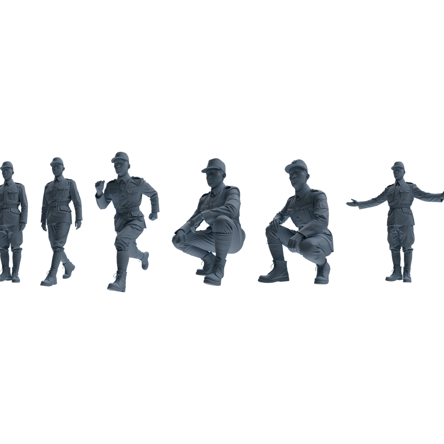 MRY-SFW LYGR637 WWII Japanese Army Six-Person Daily Routine
