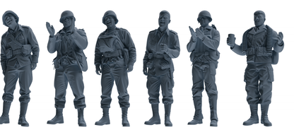 MRY-SFW SSTR065 Miniatures Soldier Model Kit Saving Ryan in Normandy WWII U.S. Army Six-Person Singing Group