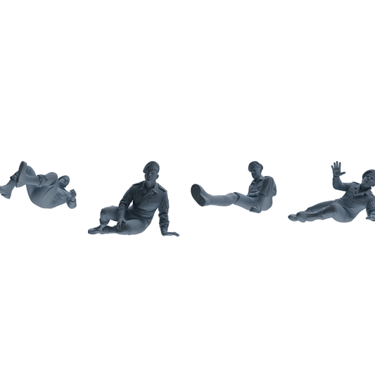 MRY-SFW SSTR232 Modern German Wounded Soldiers Four-Person G – LCD 3D printed resin model kit, image 1