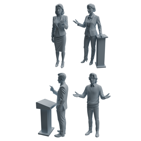 MRY-SFW LYTR962 Classroom Explaining Teacher Character Modern Model 4 pcs