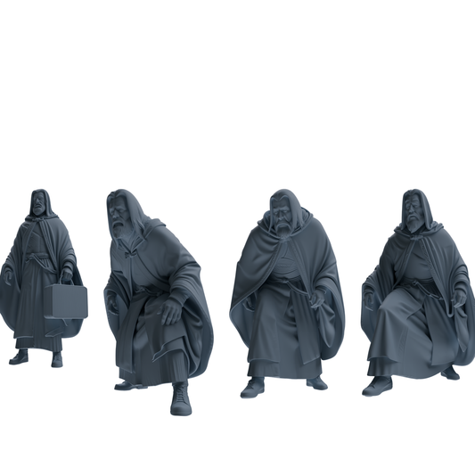 MRY-SFW SSTR289 Medieval Merlin Wizard Ambush Four-Person Group