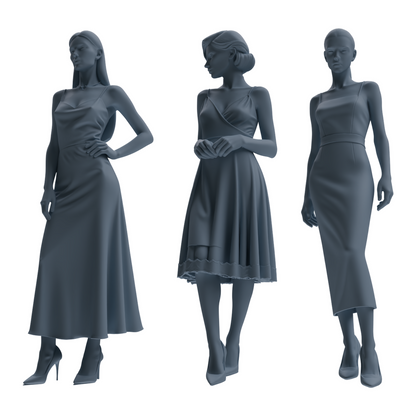 MRY-SFW LYTR879 Evening Dress Woman Figure Modern Model 3 pcs