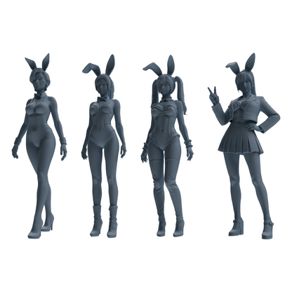MRY-SFW LYTR889 Multi-style Bunny Girl Modern Model 4 pcs