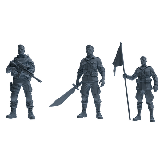 MRY-SFW SSTR176 Miniatures Soldier Model Kit Special Forces  – LCD 3D printed resin model kit, image 1
