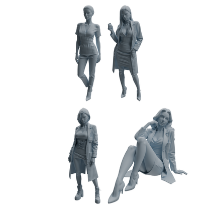 MRY-SFW LYTR1000 Female Doctor Character Model Modern 4 pcs