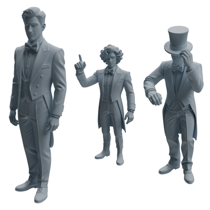 MRY-SFW LYTR1049 Magician Formal Attire Character Modern Model 3 pcs
