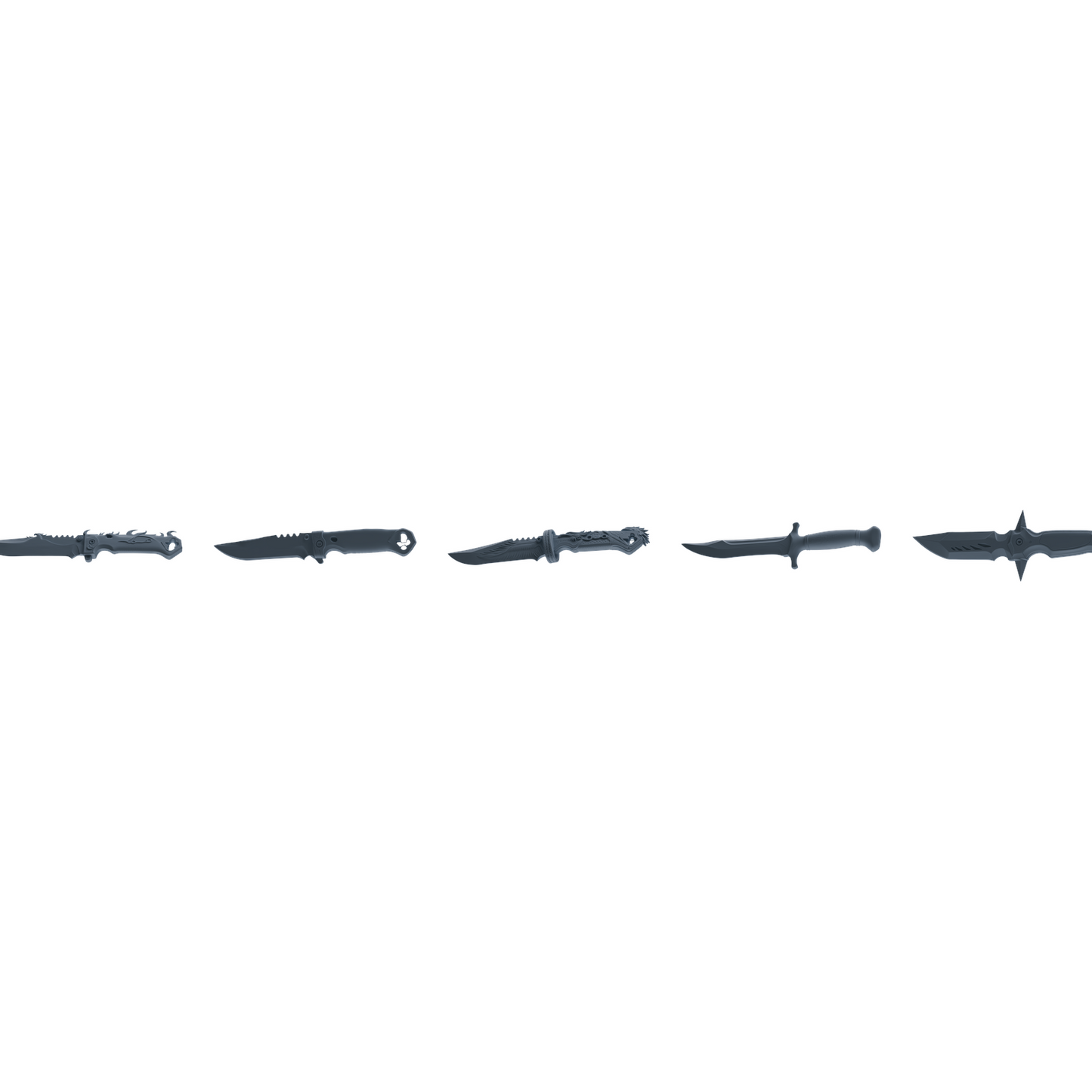 MRY-SFW LYGS387 Tactical Knife Weapon Modern Model 5 pcs