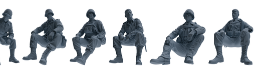 MRY-SFW SSTR075 Miniatures Soldier Model Kit Saving Ryan in  – LCD 3D printed resin model kit, image 1