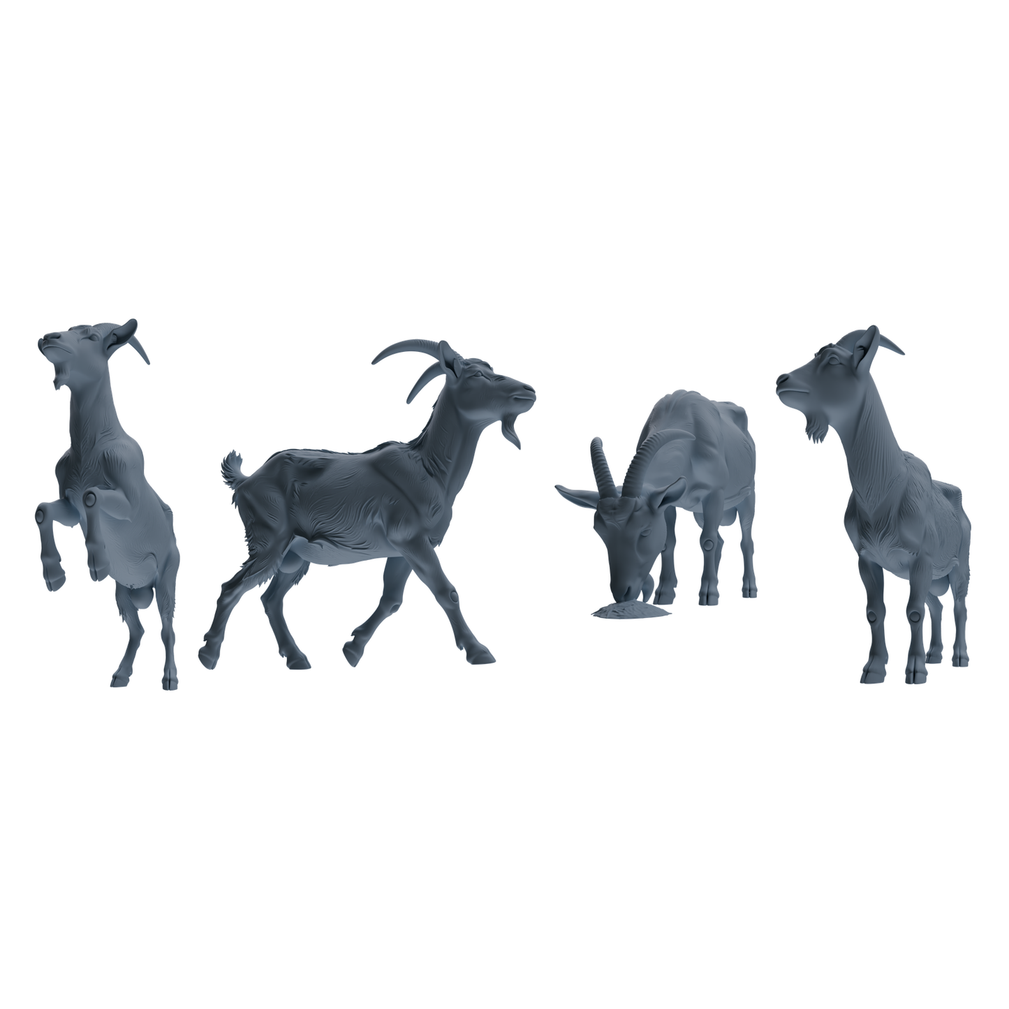 MRY-SFW LYTR846 Farm Goat Pose Model 4 pcs Miniature Car Diorama Figures Scene Props Accessories Resin