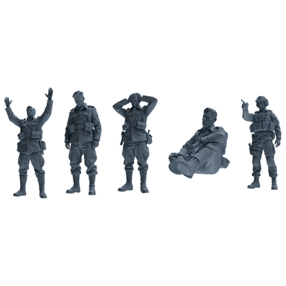 MRY-SFW SSTR197 Miniatures Soldier Model Kit Multi-Pose Soldier Modern Model 5 pcs